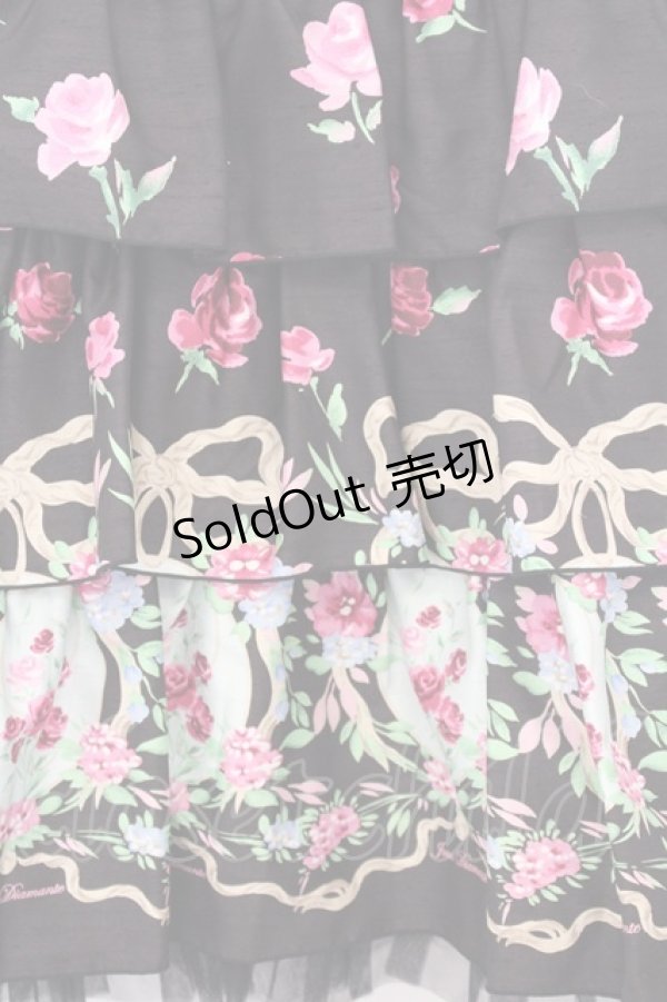 画像3: JESUS DIAMANTE / バックリボンミニーワンピ 40 オーナメントリボン柄黒 O-26-01-11-020-JE-OP-OW-OS (3)