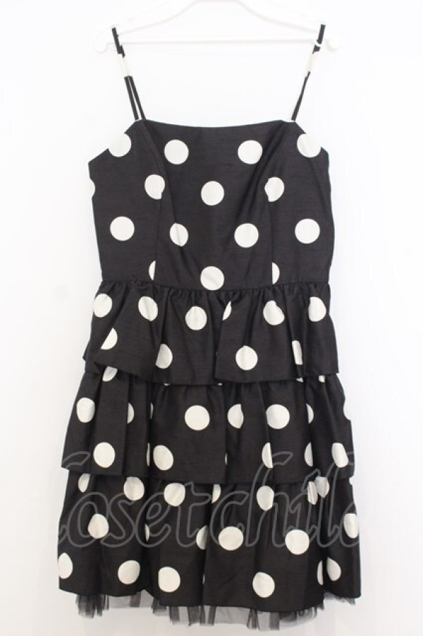 画像1: JESUS DIAMANTE / バックリボンミニーワンピ 42 クロ×シロ O-26-01-11-024-JE-OP-OW-OS (1)