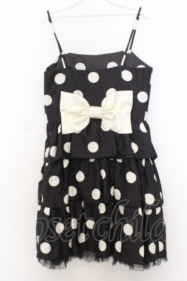 画像2: JESUS DIAMANTE / バックリボンミニーワンピ 42 クロ×シロ O-26-01-11-024-JE-OP-OW-OS (2)