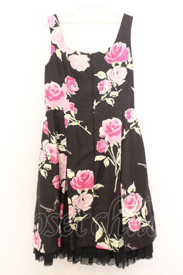 画像3: JESUS DIAMANTE / BBワンピース  プレミアムローズ柄黒 O-26-01-11-025-JE-OP-OW-OS (3)