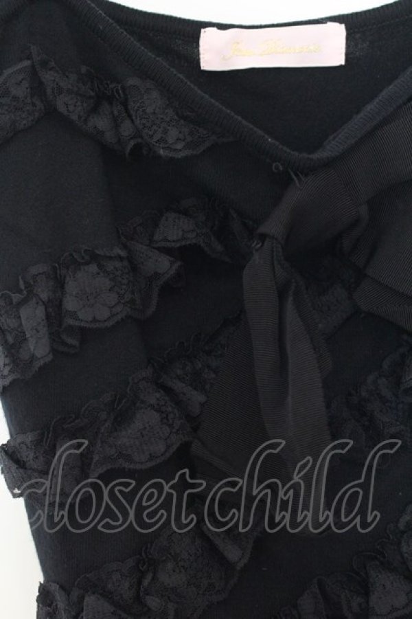 画像2: JESUS DIAMANTE / フリルニットキャミソール  クロ O-26-01-11-026-JE-TO-OW-OS (2)