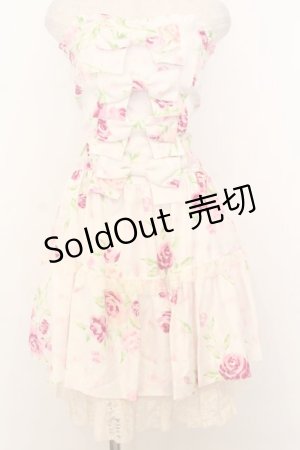 画像: JESUS DIAMANTE / アントワーヌベアワンピ  ぼかし薔薇柄ピンク O-26-01-11-027-JE-OP-OW-OS