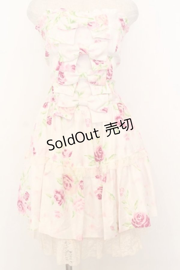 画像1: JESUS DIAMANTE / アントワーヌベアワンピ  ぼかし薔薇柄ピンク O-26-01-11-027-JE-OP-OW-OS (1)