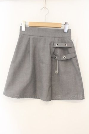 画像: Jamie エーエヌケー / 安全ピン台形スカート M グレー O-26-01-12-032-LO-SK-OW-ZT540