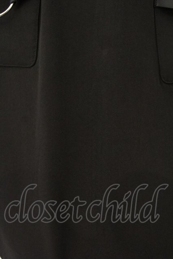 画像2: Jamieエーエヌケー / ピアス台形スカート M クロ O-26-01-12-034-0-SK-OW-OS (2)