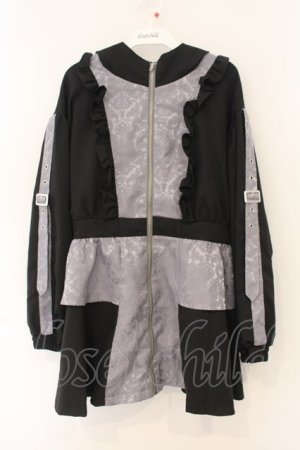 画像: axes femme POETIQUE / ジャカード切替ブルゾン M ブラック O-26-01-12-039-AX-JA-YM-OS