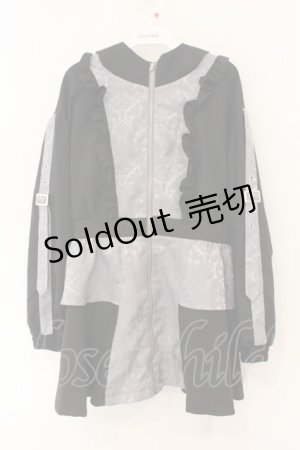 画像: axes femme POETIQUE / ジャカード切替ブルゾン M ブラック O-26-01-12-039-AX-JA-YM-OS