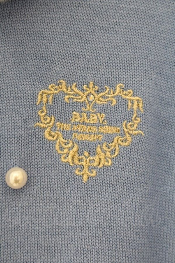 画像3: BABY,THE STARS SHINE BRIGHT / ファー衿付きパールカーディガン  ブルー O-26-01-12-041-BA-TO-IG-OS (3)