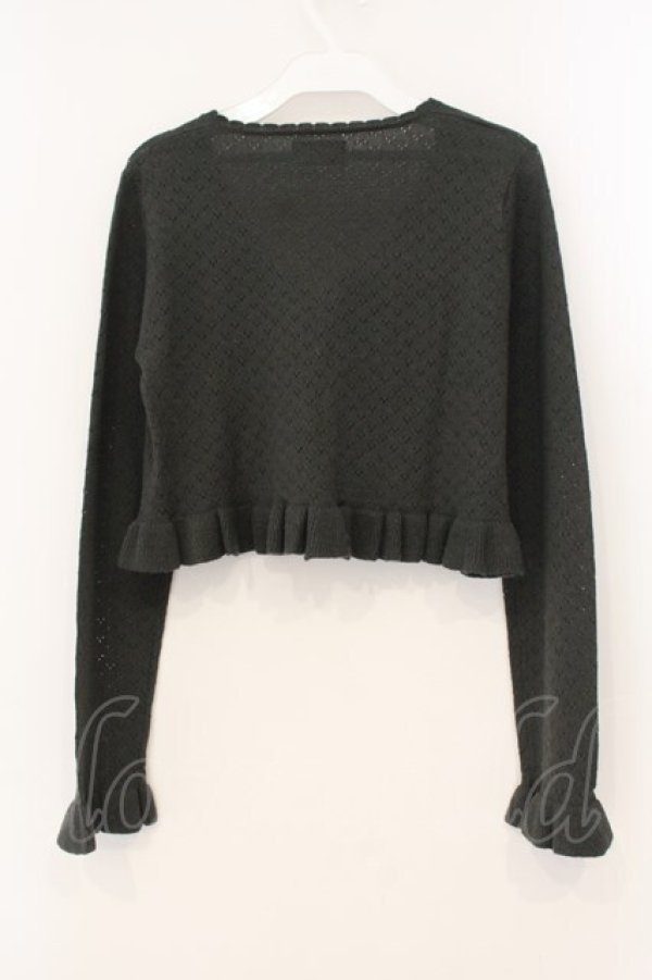 画像4: ALICE and the PIRATES / A/Pロゴ刺繍入りフリルボレロ  グリーン O-26-01-12-045-PA-TO-IG-OS (4)