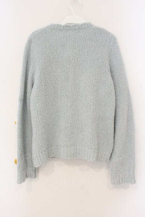 画像5: PINK HOUSE / マーガレットモチーフ使いニットカーディガン  サックス O-26-01-12-046-LO-TO-IG-OS (5)