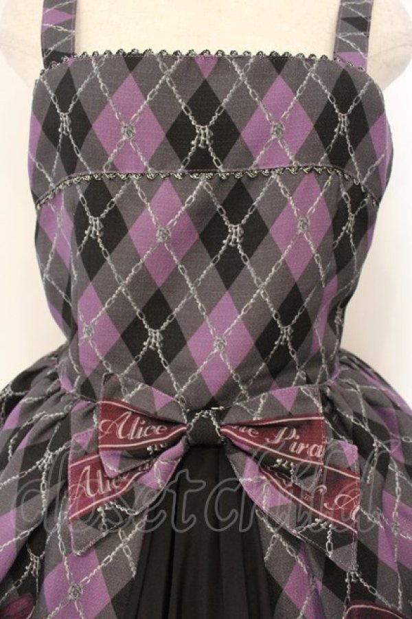 画像2: ALICE and the PIRATES / Nostalgic Gift〜くるみ割り人形と大切な想い出〜柄ジャンパースカートI  パープル O-26-01-12-048-PA-OP-IG-OS (2)