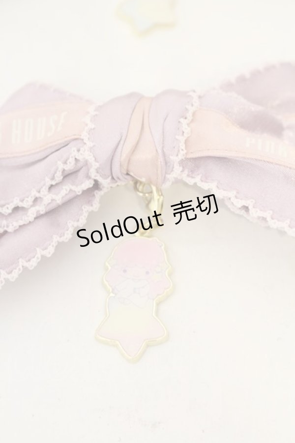 画像3: PINK HOUSE / Little Twin Stars×PINK HOUSE リボンクリップ2個セット(チャーム付き)  シロ系×ピンク系 O-26-01-12-004-LO-AC-IG-OS (3)