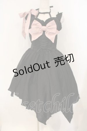 画像: Doll Paradise / 小悪魔アイドルジャンパースカート M クロ×ピンク O-26-01-12-051-LO-OP-OW-OS