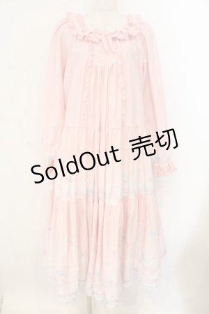 画像: PINK HOUSE / Little Twin Stars×PINK HOUSE A Starry Night Wish柄ミディワンピース  ピンク O-26-01-12-053-LO-OP-IG-OS