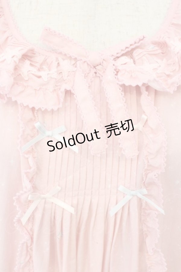 画像2: PINK HOUSE / Little Twin Stars×PINK HOUSE A Starry Night Wish柄ミディワンピース  ピンク O-26-01-12-053-LO-OP-IG-OS (2)
