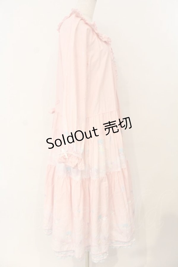 画像5: PINK HOUSE / Little Twin Stars×PINK HOUSE A Starry Night Wish柄ミディワンピース  ピンク O-26-01-12-053-LO-OP-IG-OS (5)