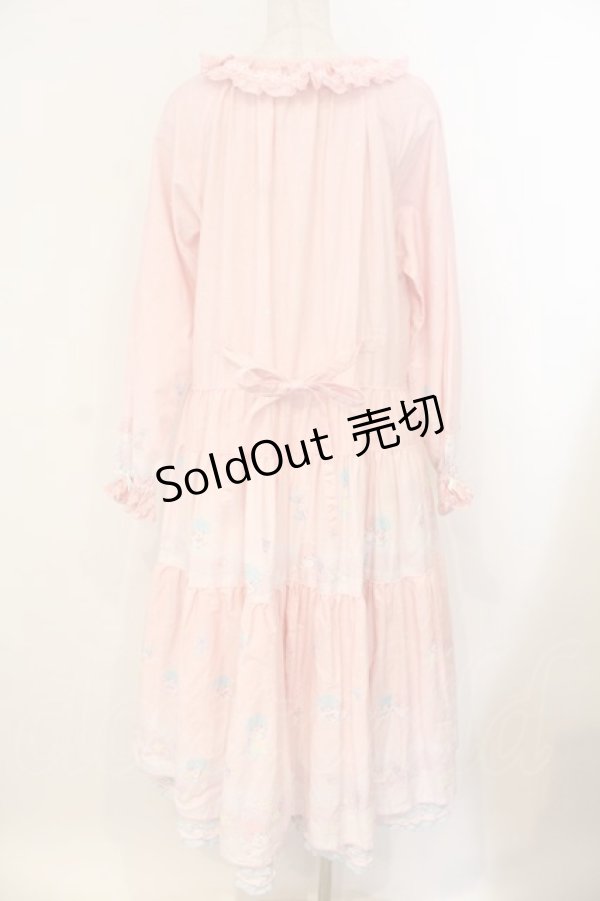 画像7: PINK HOUSE / Little Twin Stars×PINK HOUSE A Starry Night Wish柄ミディワンピース  ピンク O-26-01-12-053-LO-OP-IG-OS (7)