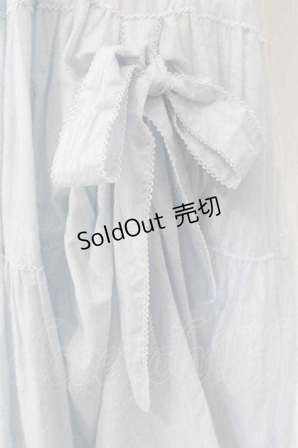 画像3: PINK HOUSE / たくし上げリボン付きローンワンピース  サックス O-26-01-12-054-LO-OP-IG-OS (3)