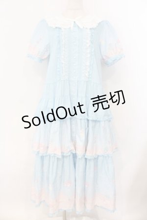 画像: PINK HOUSE / Little Twin Stars×PINK HOUSE A Starry Night Wish柄ワンピース  ソライロ O-26-01-12-055-LO-OP-IG-OS