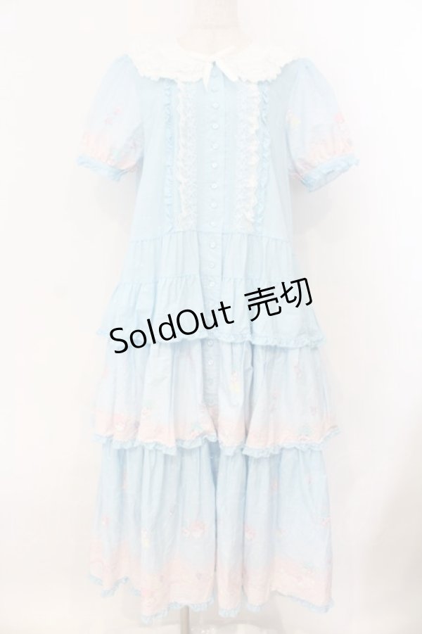 画像1: PINK HOUSE / Little Twin Stars×PINK HOUSE A Starry Night Wish柄ワンピース  ソライロ O-26-01-12-055-LO-OP-IG-OS (1)