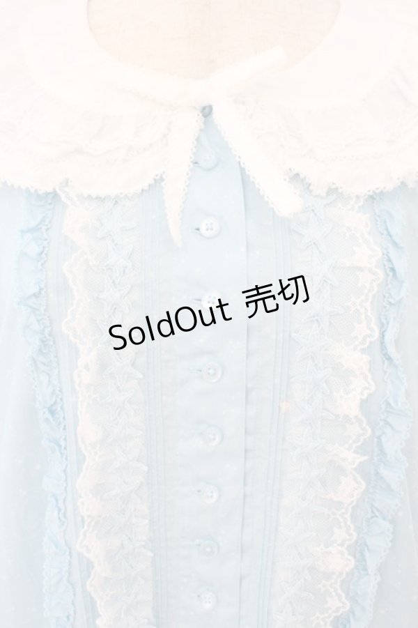 画像2: PINK HOUSE / Little Twin Stars×PINK HOUSE A Starry Night Wish柄ワンピース  ソライロ O-26-01-12-055-LO-OP-IG-OS (2)