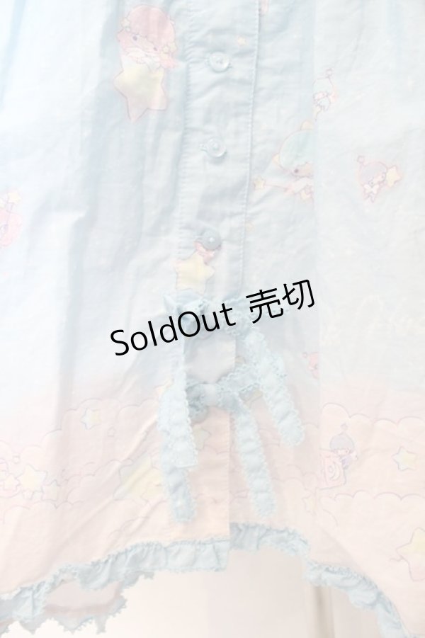 画像4: PINK HOUSE / Little Twin Stars×PINK HOUSE A Starry Night Wish柄ワンピース  ソライロ O-26-01-12-055-LO-OP-IG-OS (4)