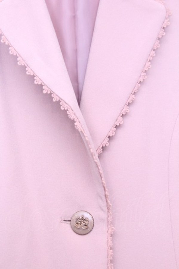 画像2: axes femme / レースドッキングトレンチコート  ピンク O-26-01-12-1035-AX-TO-IG-OS (2)