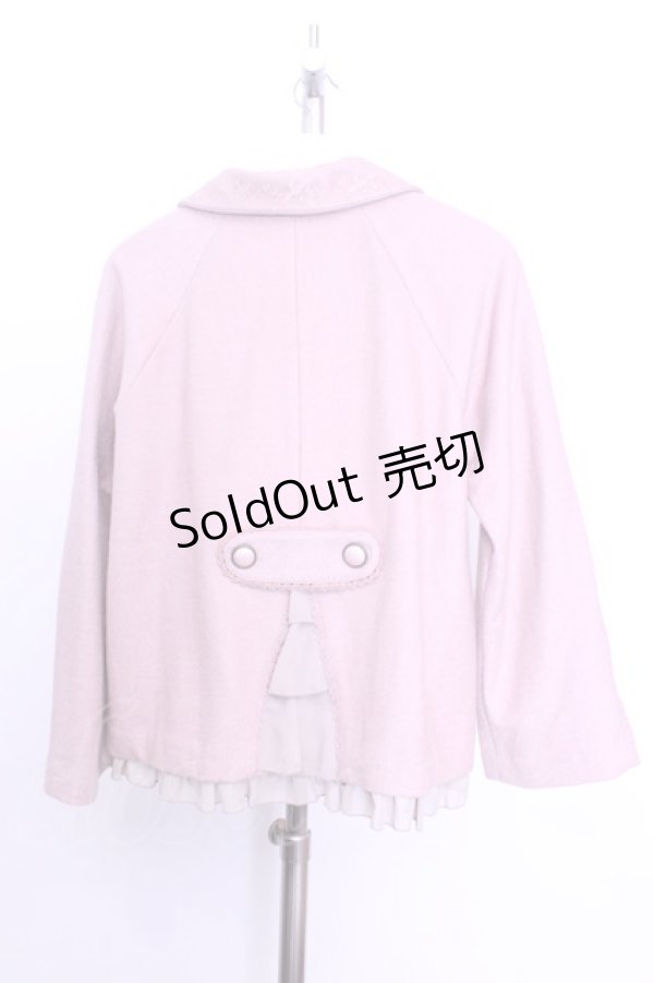 画像3: axes femme / ティペット付きショートコート【ティペット欠品】  ピンク O-26-01-12-1036-AX-CO-IG-OS (3)