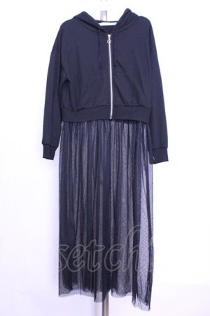 画像: axes femme POETIQUE / ロングチュールパーカー Ｍ クロ O-26-01-12-1037-AX-TO-IG-OS