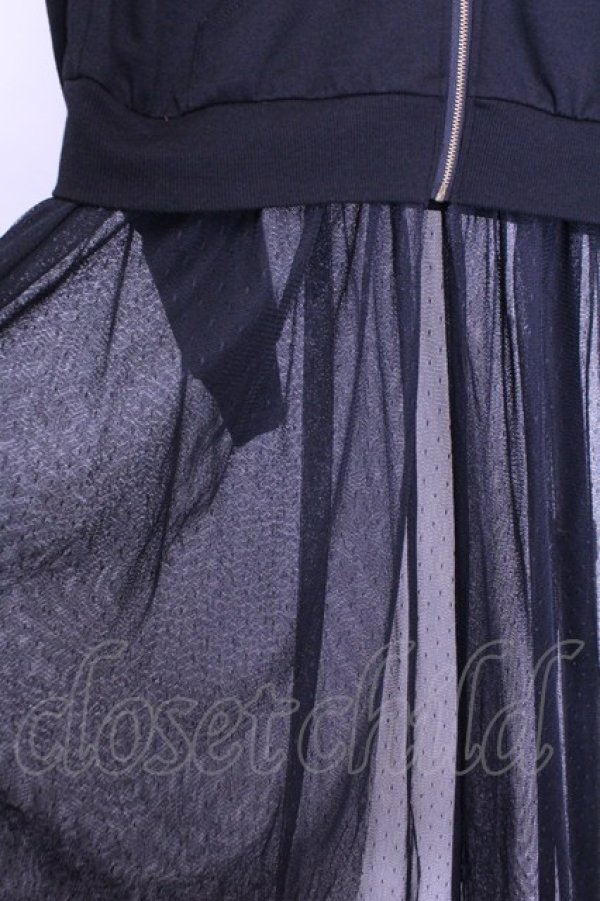 画像2: axes femme POETIQUE / ロングチュールパーカー Ｍ クロ O-26-01-12-1037-AX-TO-IG-OS (2)