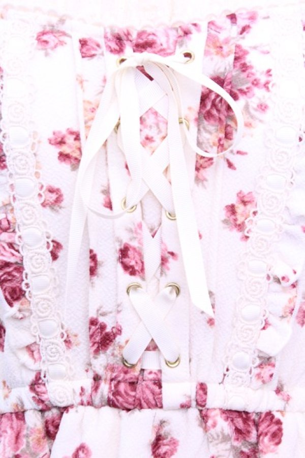 画像2: LIZ LISA / 花柄ホルタードッキングワンピース 0 アイボリー O-26-01-12-1005-LO-OP-YM-OS (2)