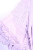 画像2: axes femme / レース使いフリルニットポンチョカーデ  ラベンダー O-26-01-12-1047-AX-TO-IG-OS (2)