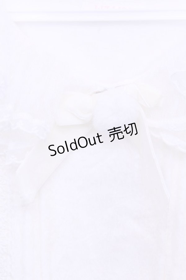 画像2: LIZ LISA / レース襟シャギー起毛ニットソー 0 シロ O-26-01-12-1001-LO-TO-YM-OS (2)