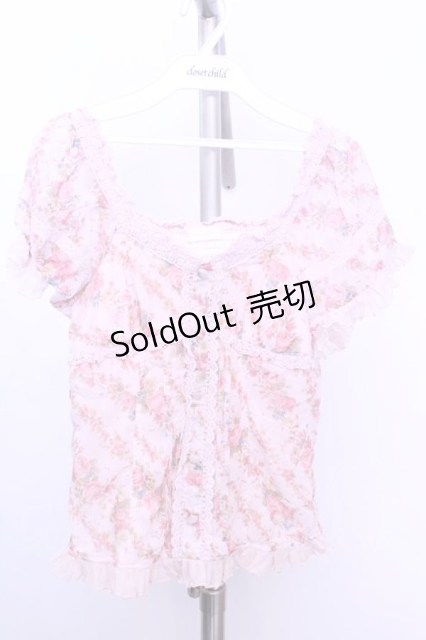 画像1: LIZ LISA / 花柄ブラウス風トップス 0 ピンク O-26-01-12-1008-LO-BL-YM-ZT606 (1)