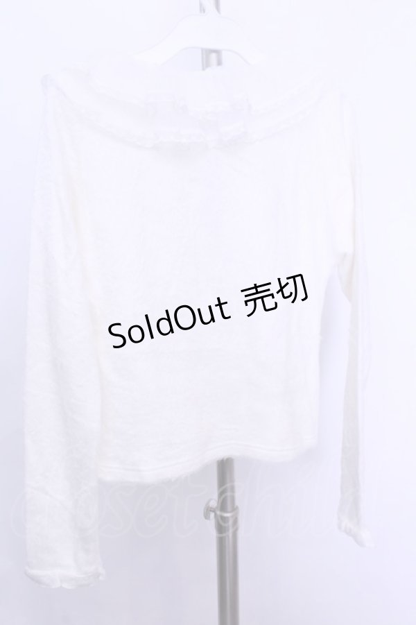 画像3: LIZ LISA / レース襟シャギー起毛ニットソー 0 シロ O-26-01-12-1001-LO-TO-YM-OS (3)