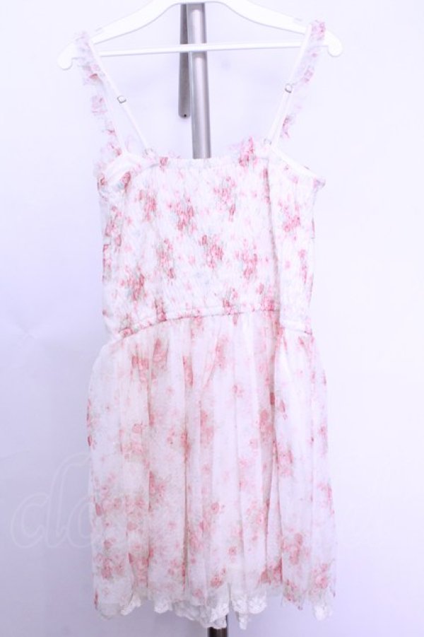 画像3: LIZ LISA / チュール花柄ビスチェ風ワンピース 0 シロｘピンク O-26-01-12-1015-LO-OP-YM-OS (3)