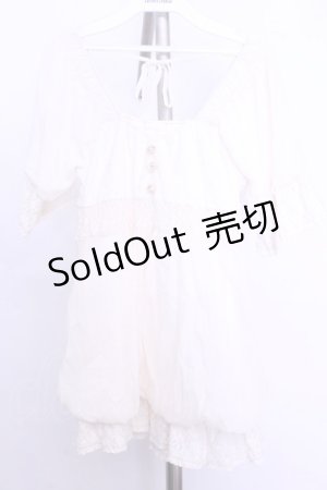 画像: LIZ LISA / ドッキングワンピース  アイボリーｘベージュ O-26-01-12-1016-LO-OP-YM-ZT605