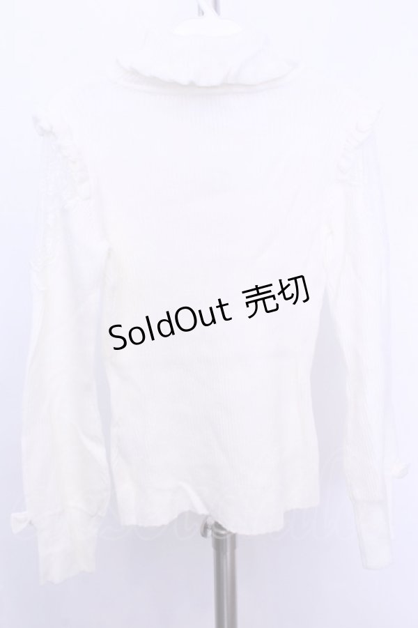 画像3: LIZ LISA / ローズネックレス付きテレコニット 0 シロ O-26-01-12-1002-LO-TO-YM-OS (3)