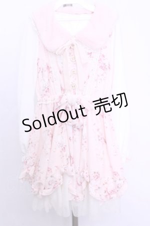 画像: LIZ LISA / ファー襟花柄ワンピース 0 ピンクｘシロ O-26-01-12-1019-LO-OP-YM-OS