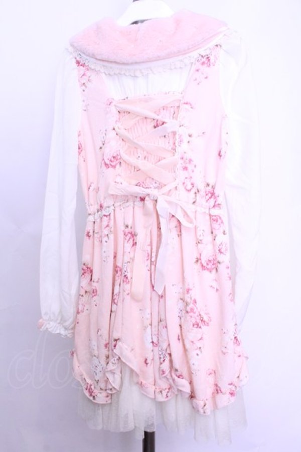 画像5: LIZ LISA / ファー襟花柄ワンピース 0 ピンクｘシロ O-26-01-12-1019-LO-OP-YM-OS (5)