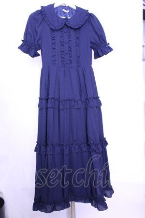 画像: axes femme Kawaii / ロマンティックフリルワンピース  ネイビー O-26-01-12-1024-AX-OP-IG-OS