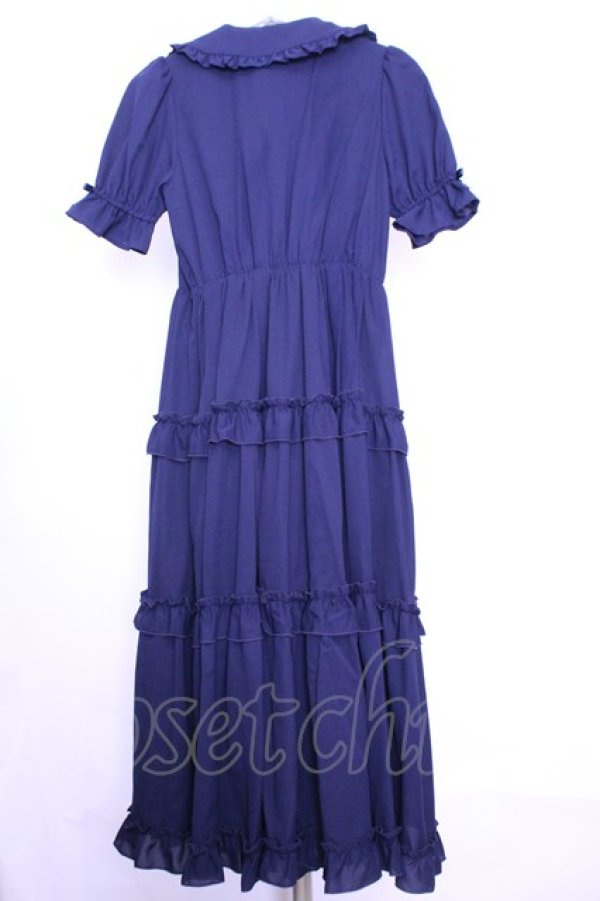 画像3: axes femme kawaii / ロマンティックフリルワンピース  ネイビー O-26-01-12-1024-AX-OP-IG-OS (3)