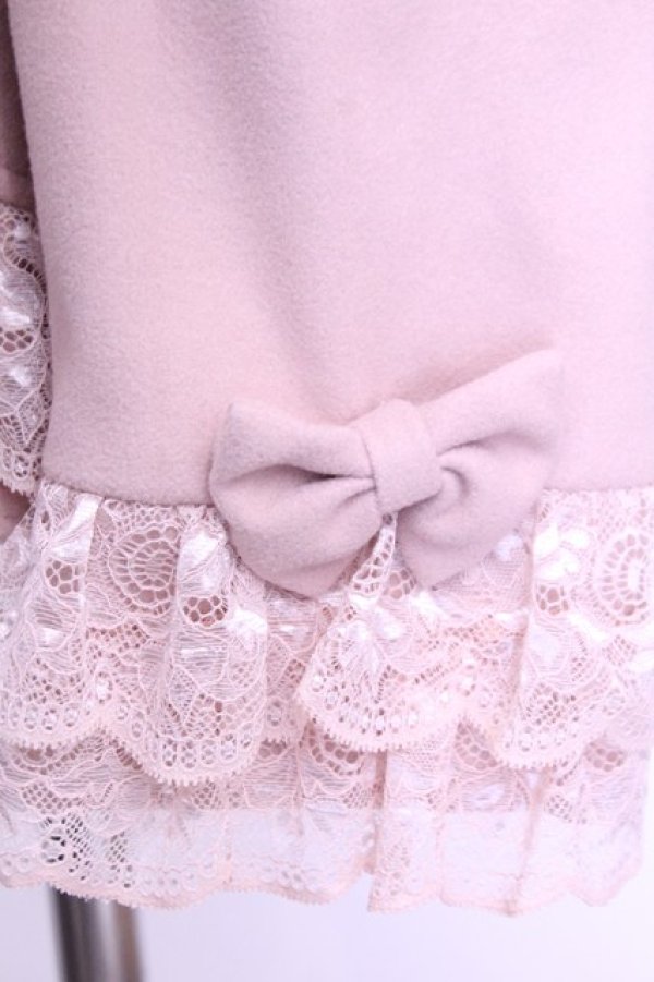 画像3: axes femme / 裾レースショートコート L ピンク O-26-01-12-1026-AX-CO-IG-OS (3)