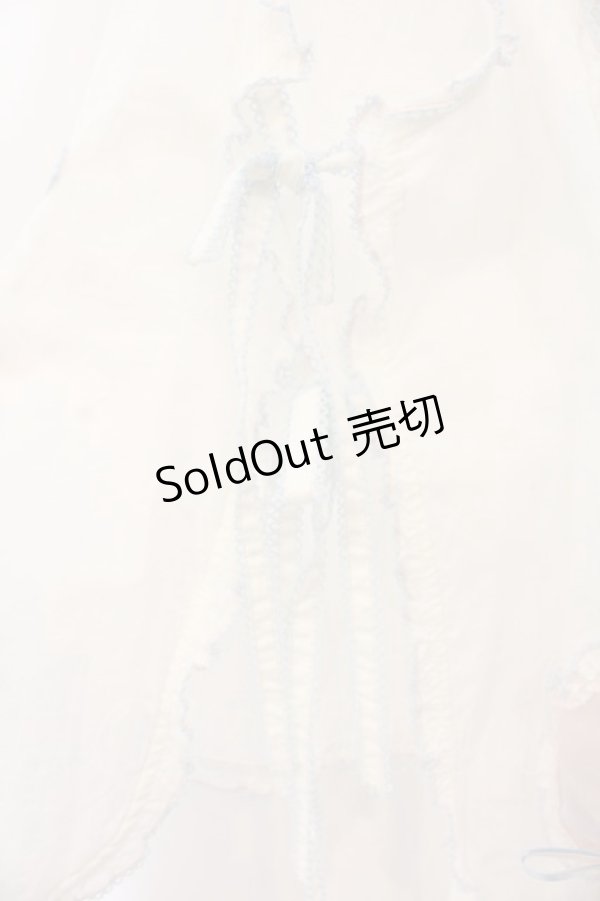 画像5: PINK HOUSE / Little Twin Stars×PINK HOUSE 刺しゅう入りローンタブリエ  シロ O-26-01-12-059-LO-TO-IG-OS (5)