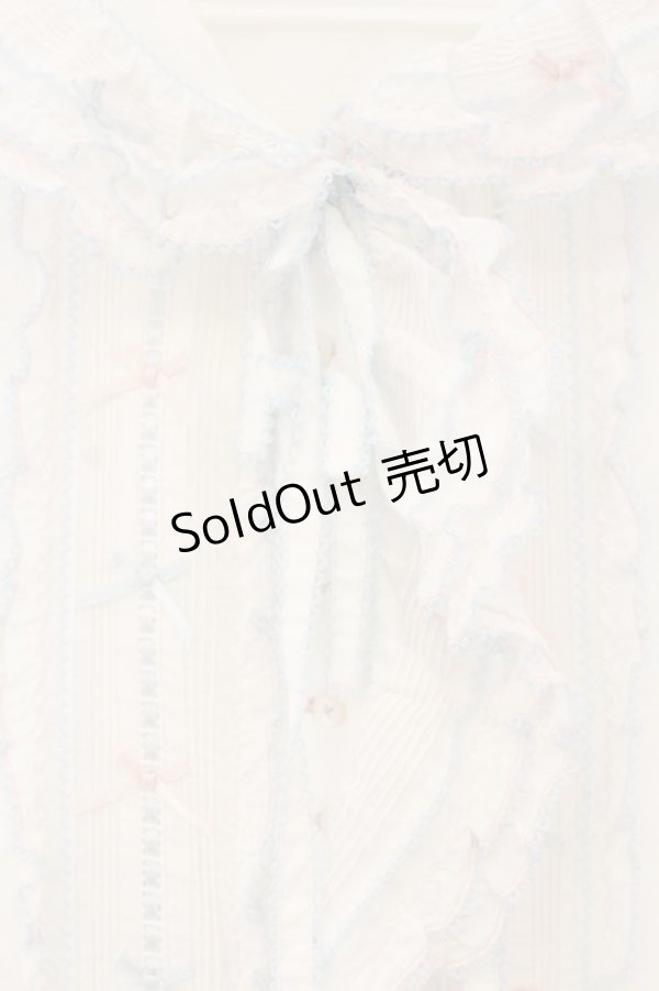 画像2: PINK HOUSE / 星形ワッペン付き配色フリルベスト  しわ O-26-01-12-060-LO-TO-IG-OS (2)