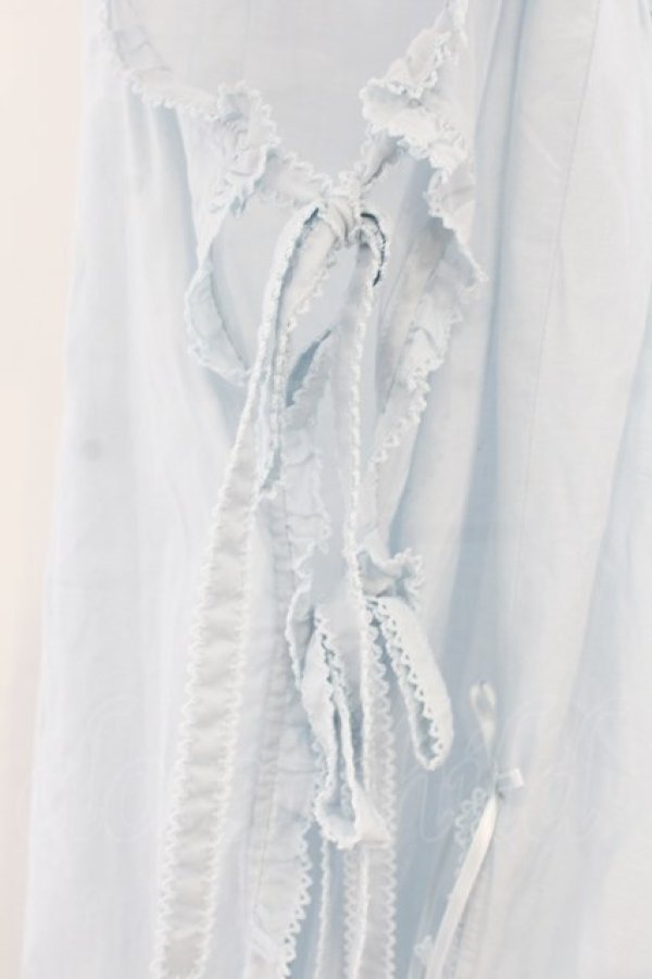 画像4: PINK HOUSE / マーガレットロゴ刺繍ローンタブリエ  サックス O-26-01-12-062-LO-TO-IG-OS (4)