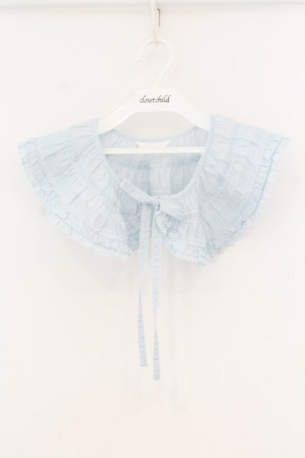 画像1: PINK HOUSE / フリル使いローンティペット  サックス O-26-01-12-063-LO-ZA-IG-OS (1)