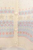 画像3: PINK HOUSE / 星柄編み込みニットカーディガン  生成り O-26-01-12-064-LO-TO-IG-OS (3)