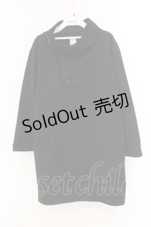 画像: albino / ネックデザインプルオーバー  ブラック O-26-01-12-067-0-TO-IG-OS