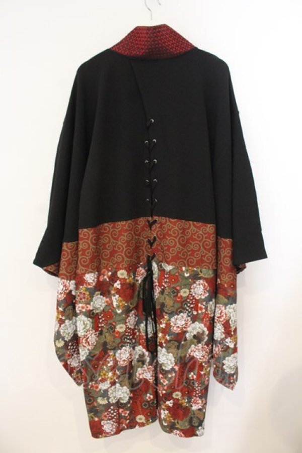画像4: Qutie Frash / 着物ロングカーデ  レッド O-26-01-12-006-QU-JA-OW-OS (4)